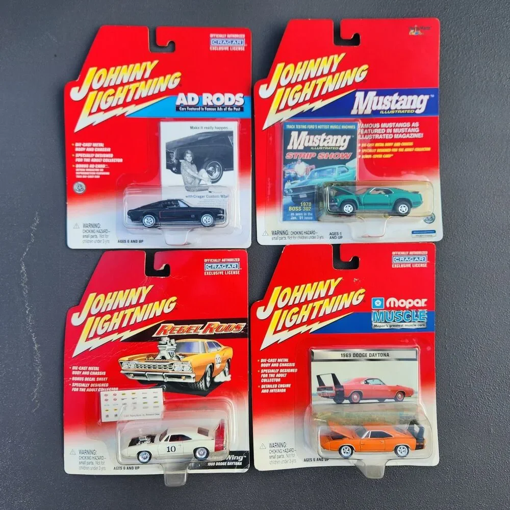 Lot of 4 NIP Vintage Johnny Lightning 1:64 Scale Die Cast Cars